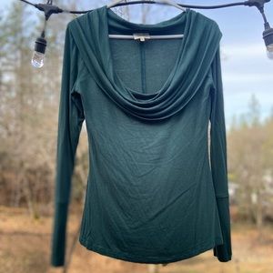 Anthropologie Deletta Long-sleeve Cowl Neck Top